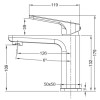 Змішувач для умивальника KOER KB-10031-05 (Колір чорний) (KR5431)
