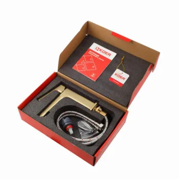 Смеситель для умывальника KOER KB-10031-12 (Цвет матовое золото) (KR5973)
