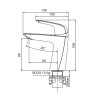 Смеситель для умывальника KOER KB-10008-01 (Цвет хром) (KR3470)