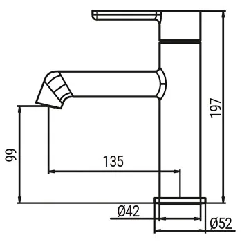 Змішувач для умивальника KOER KB-10029-05 (Колір чорний) (KR5487)