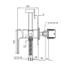 Смеситель для гигиенического душа встроенный KOER KB-23009-01 (Цвет хром) (KR3510)