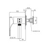 Смеситель для гигиенического душа встроенный KOER KB-23010-05 (Цвет черный) (KR3497)