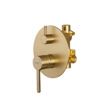 Душевая система встроенная KOER KB-66029-12, 3 функции (Цвет матовое золото) (KR5957)