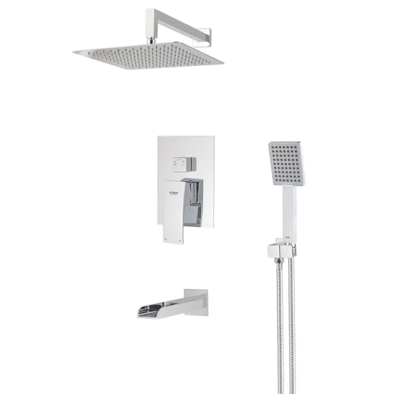 Душевая система встроенная водопад KOER KB-68007-01, 3 функции (Цвет хром) (KR3466)