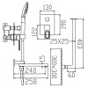 Душевая система встроенная KOER KB-66009-07, 3 функции (Цвет графит) (KR5991)