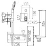 Душова система вбудована KOER KB-66009-01, 3 функції (Колір хром) (KR6019)