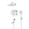 Душевая система термостатическая встроенная KOER KB-67012-01 3 функции (Цвет хром) (KR4728)