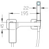 Смеситель для гигиенического душа KOER KB-24037-12 (Цвет матовое золото) (KR6007)