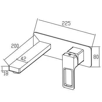 Смеситель для умывальника встроенный KOER KB-16009-07 (Цвет графит) (KR5981)