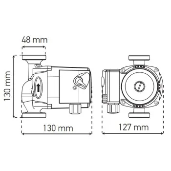 Насос циркуляційний відцентр. Koer KP.GRS-25/4-130 (KP0250)
