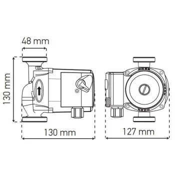 Насос циркуляційний відцентр. Koer KP.GRS-25 / 6-130 (KP0251)