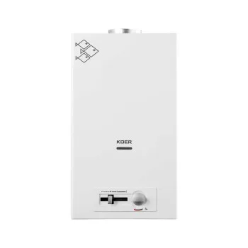 Газова колонка димохідна з п'єзорозпалом KOER KWH.G0410 WHITE 10 л/хв (колір білий) (KR5663)