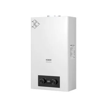 Газова колонка Koer KWH.G0110 WHITE димохідна 10 л/хв, колір білий (KR5553)