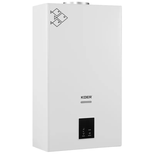 Газова колонка KOER KWH.G0210 WHITE димохідна з модуляцієй 10 л/хв, колір білий (KR5556)