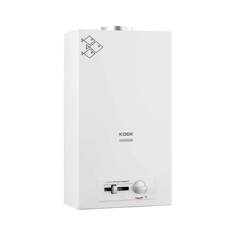 Газовая колонка дымоходная с пьезорозжигом KOER KWH.G0410 WHITE 10 л/мин (цвет белый) (KR5663)