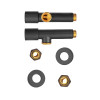 Комплект кранів рушникосушарки кутовий M1/2''xM1/2'' подовжений KOER KR.SET.535 BLACK (KR5844)