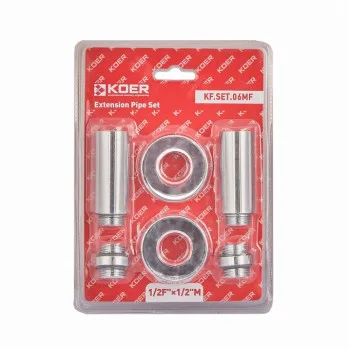 Комплект подовжувачів 1/2Fx1/2M хромований KOER KF.SET.06MF (KR5849)