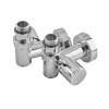 Комплект кранов для полотенцесушителя угловой M1/2''xM1/2'' под ТЭН хромированный KOER KR.SET.551 (KR5841)