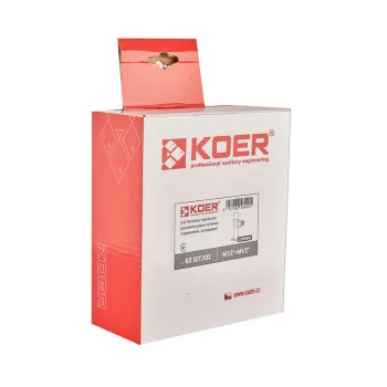 Комплект кранів рушникосушарки кутовий M1/2''xM1/2'' подовжений хромований KOER KR.SET.533 (KR5842)