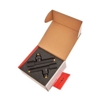 Комплект кранів рушникосушарки кутовий M1/2''xM1/2'' подовжений KOER KR.SET.535 BLACK (KR5844)