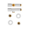 Комплект кранов для полотенцесушителя угловой M1/2''xM1/2'' удлиненный KOER KR.SET.534 WHITE (KR5843)