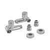 Комплект кранов для полотенцесушителя угловой M1/2''xM1/2'' под ТЭН хромированный KOER KR.SET.551 (KR5841)