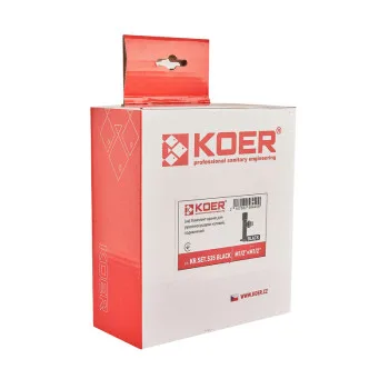 Комплект кранів рушникосушарки кутовий M1/2''xM1/2'' подовжений KOER KR.SET.535 BLACK (KR5844)
