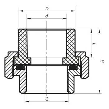 Сгон-американка ВР 63x2F PPR Koer K0134.PRO (KP0169)