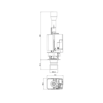 Арматура сливная для инсталляции KT-0407 KOER KT-1201 (KR5645)