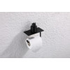 Тримач для туалетного паперу KOER AS-0112-05 з полицею (колір чорний) (KR6174)