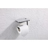 Тримач для туалетного паперу KOER AS-0112-05 з полицею (колір чорний) (KR6174)
