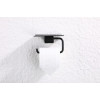 Тримач для туалетного паперу KOER AS-0112-05 з полицею (колір чорний) (KR6174)