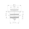 Донний клапан для ванни KOER PW-06-01 автоматичний (Click-Clack) (Колір хром) 1 1/2'' (KR5799)