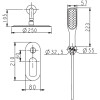 Душевая система встроенная KOER KB-62028-07, 2 функции (Цвет графит) (KR6011)
