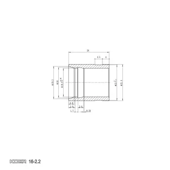 Гильза монтажная надвижная Koer KA.S16 - 16-2.2mm (KR4899)