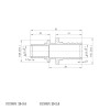 Муфта соединительная переходная Koer KA.С20-25 - 20(2.8mm) x 25(3.5mm) (KR4860)
