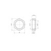 Переходник под евроконус с накидной гайкой Koer KA.A08F-16E - 16(2.2mm) x 3/4