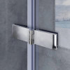 Шторки скляні на ванну розпашні KOER SR BS05-90x140-TR-01 прозоре скло EASY CLEAN 6мм хром (KR5372)