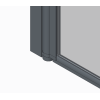 Шторки стеклянные на ванну распашные KOER SR BS02-80x140-TR-01 прозрачное стекло 6мм хром (KR5401)