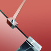 Шторки стеклянные на ванну распашные KOER SR BS03-95x140-TR-01 прозрачное стекло 6мм хром (KR5402)