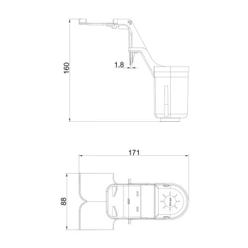 Холдер для освежающих таблеток для унитаза KOER KT-0704 для KT-0407 (цвет белый) (KR5710)