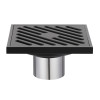 Душевой трап KOER FD10-100x100-180-BLACK 100x100мм, прямой отвод (Цвет черный) (KR3414)