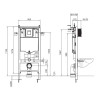 Инсталляция для подвесного унитаза KOER KT-0504-01 500x126x1150mm с панелью смыва KT-0607-01 хром (KR5348)