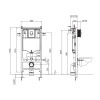 Инсталляция для подвесного унитаза KOER KT-0503-01 500x126x1150mm с панелью смыва KT-0606-01 хром (KR5347)