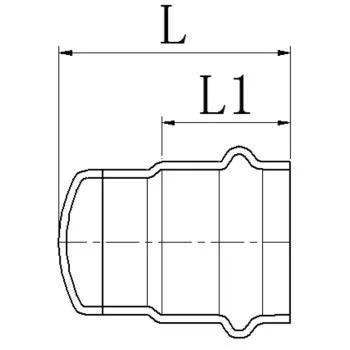 Заглушка KOER KQ.P28 PRESS-INOX AISI 304 28 (KR6449)